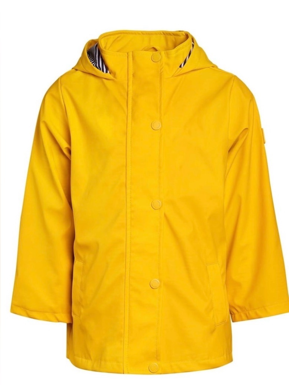 NWT - Hunter Bright Yellow Kids Hooded Raincoat - Sz XL